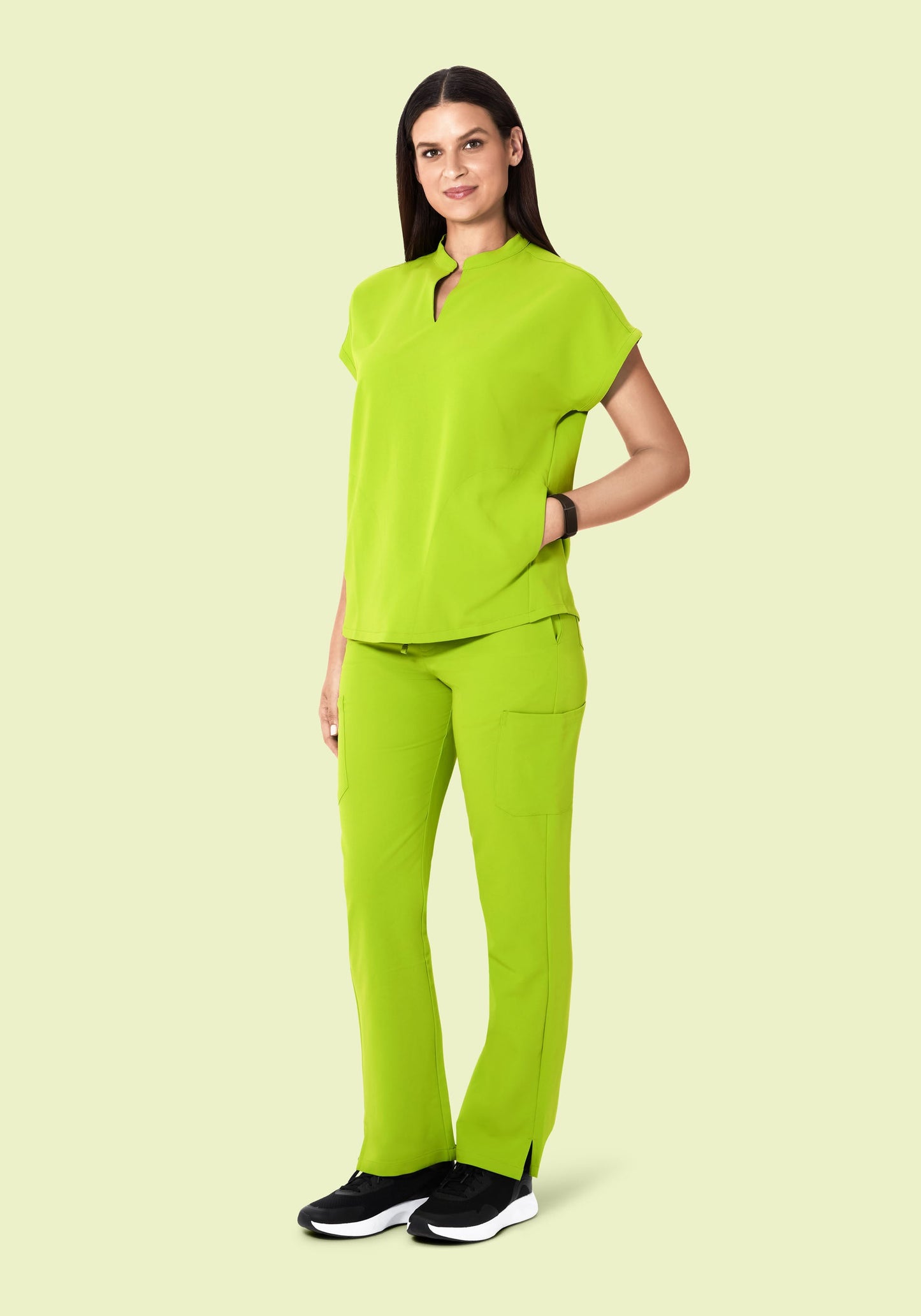 Mandarin Dolman Top Apple Green
