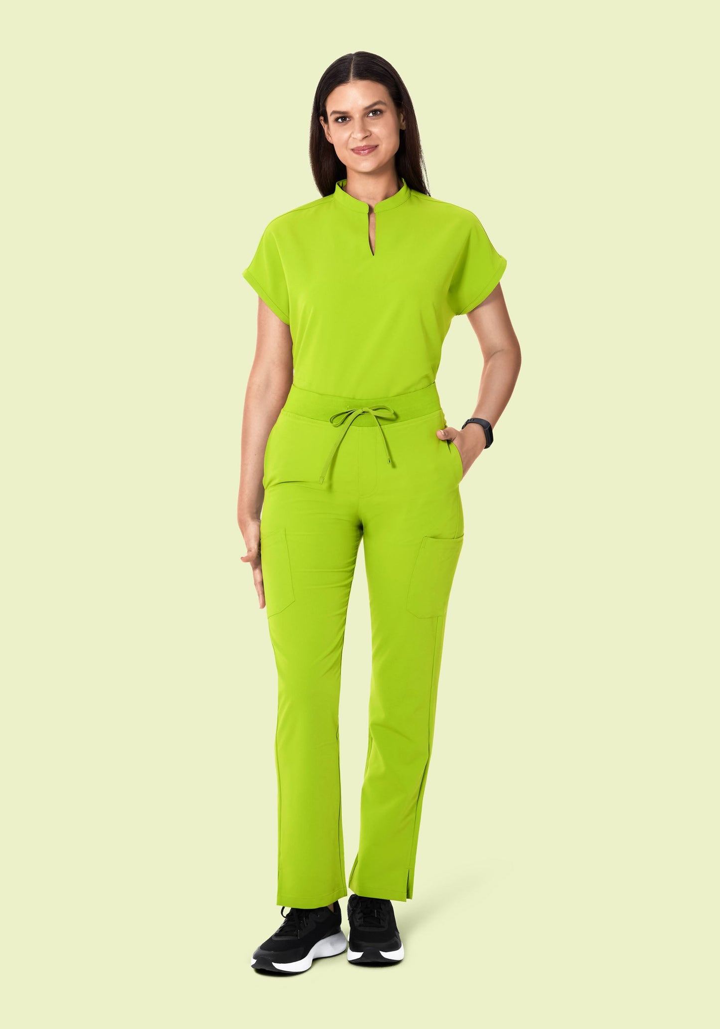 High Waisted Cargos Apple Green