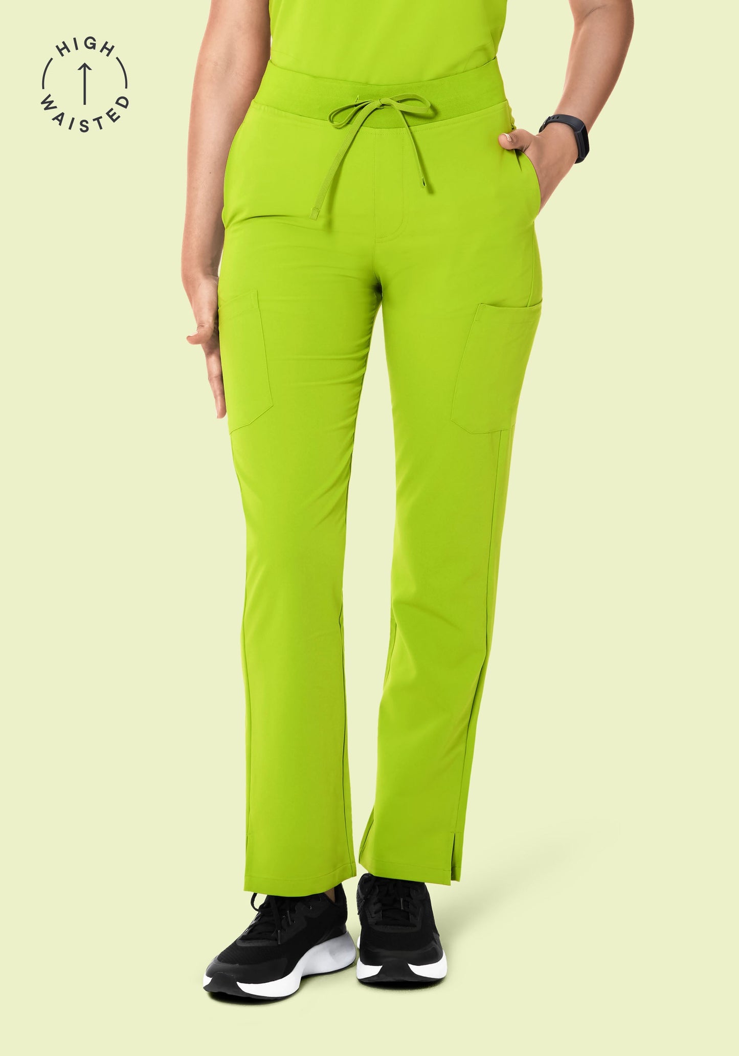 High Waisted Cargos Apple Green