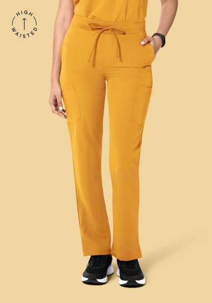 High Waisted Cargos Honey