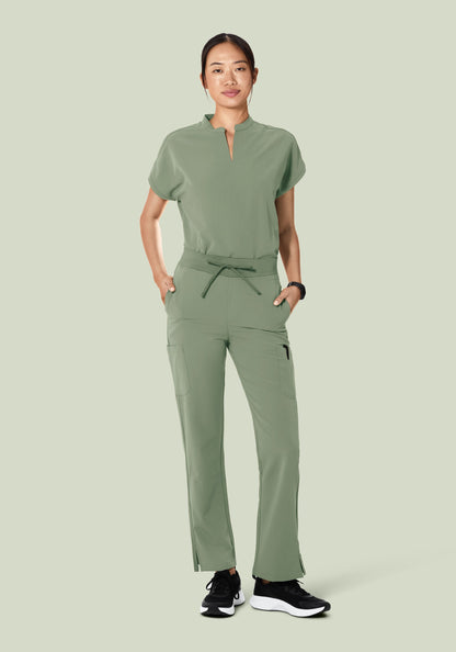 High Waisted Cargos Cool Sage