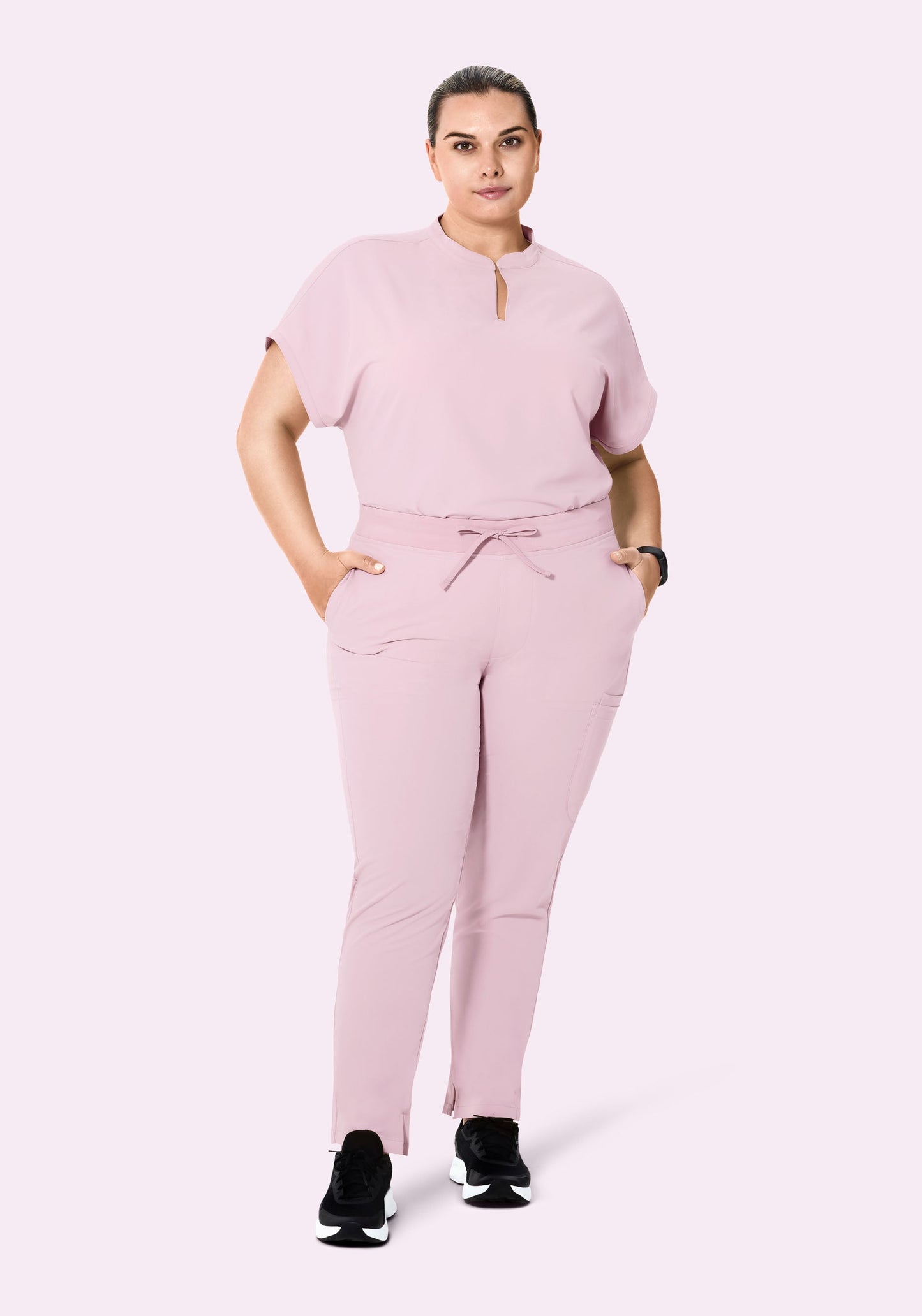 6 Pocket Slim Pants Blush Blossom
