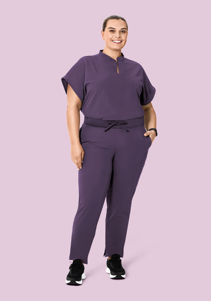 Mandarin Dolman Top Deep Dewberry