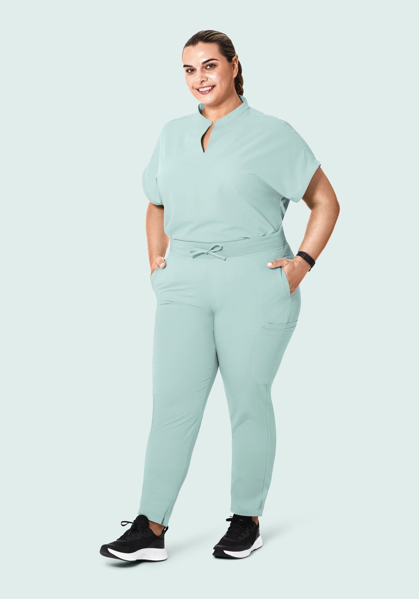 Mandarin Dolman Top Sterling Blue