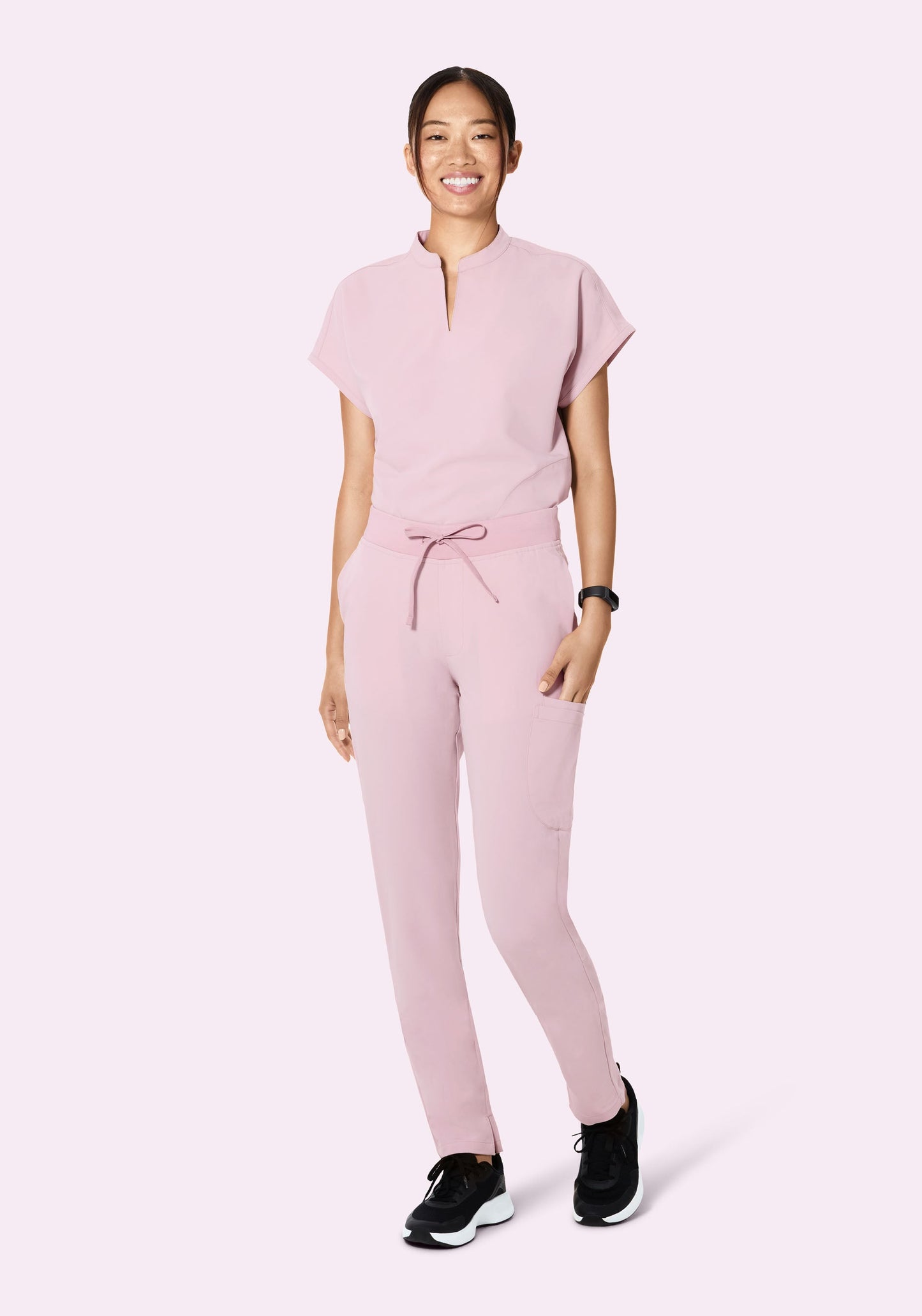 6 Pocket Slim Pants Blush Blossom