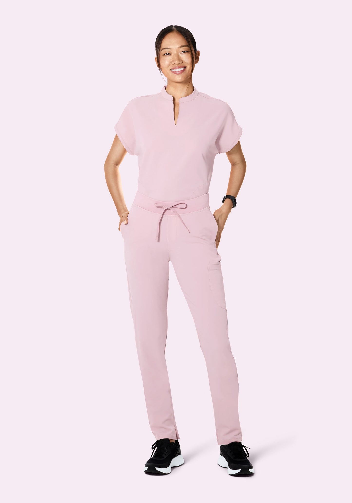6 Pocket Slim Pants Blush Blossom