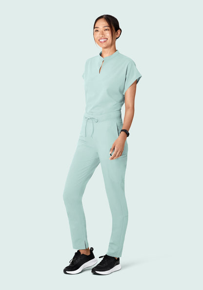 Mandarin Dolman Top Sterling Blue