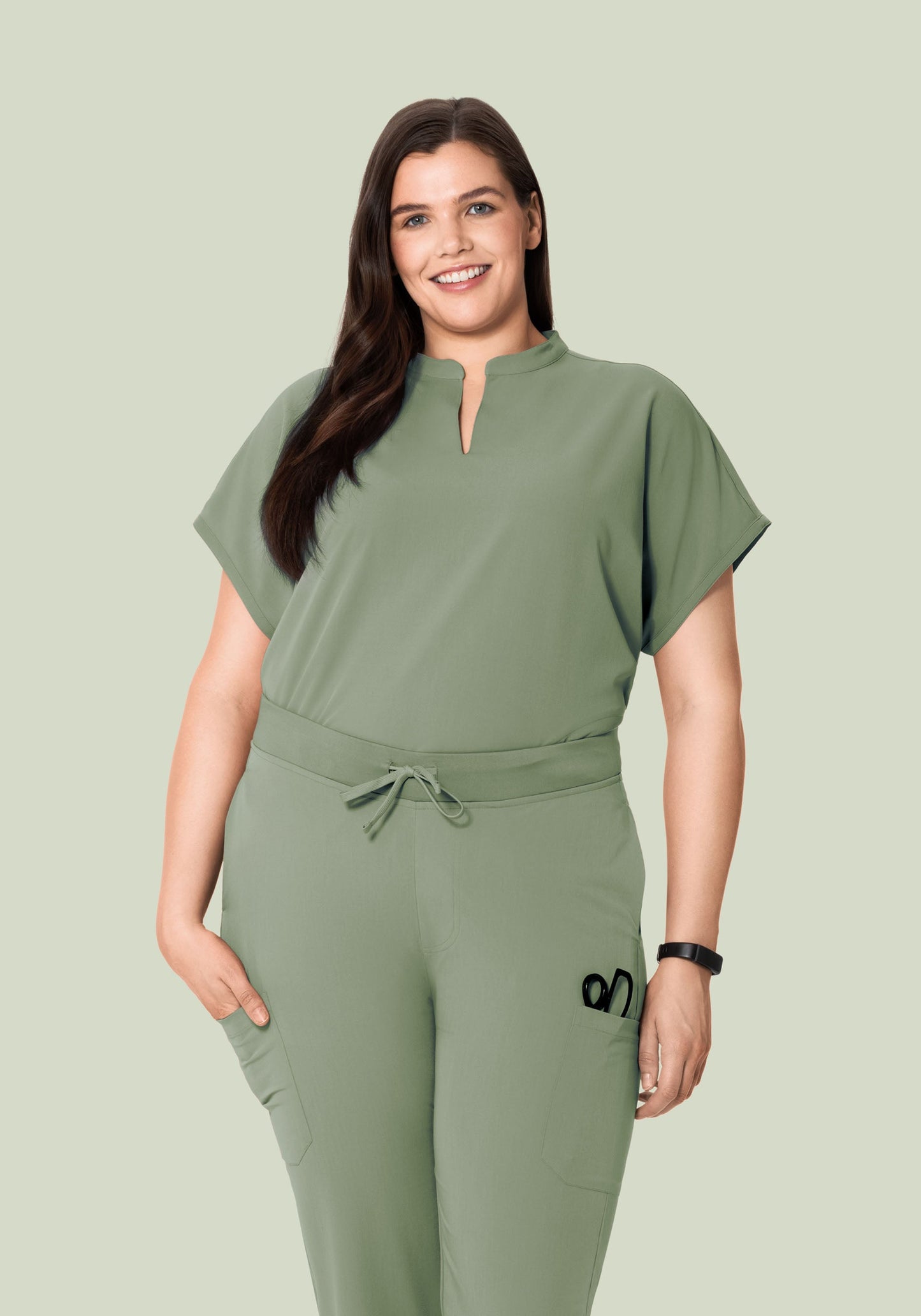 Mandarin Dolman Top Cool Sage