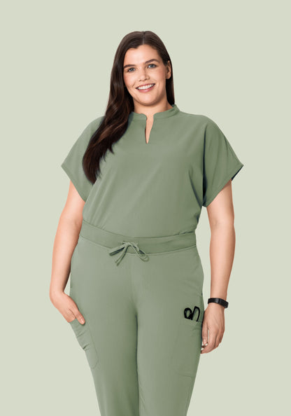 Mandarin Dolman Top Cool Sage