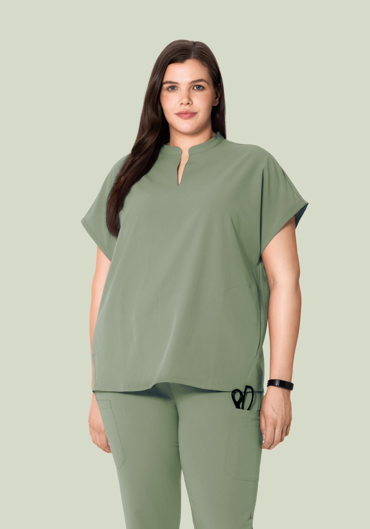 Mandarin Dolman Top Cool Sage