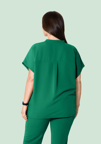 Mandarin Dolman Top Envy Green