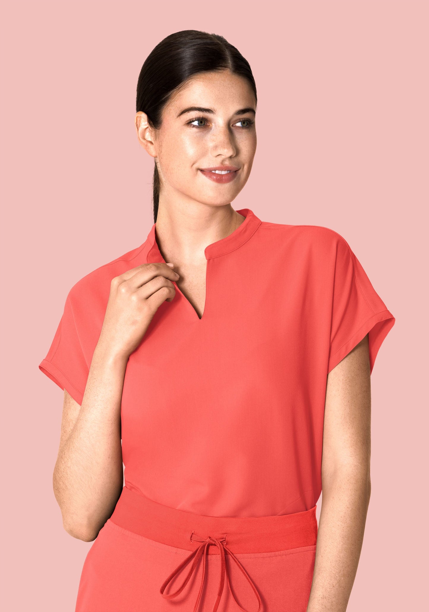 Mandarin Dolman Top Sunkissed Coral