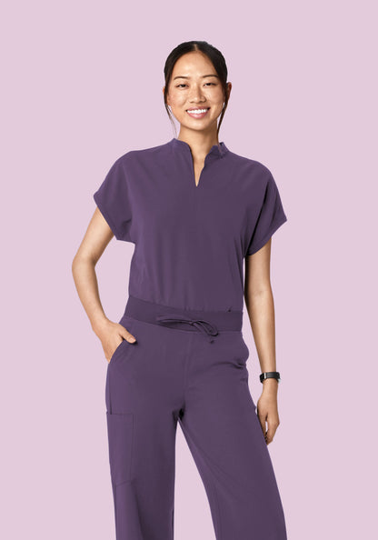 Mandarin Dolman Top Deep Dewberry