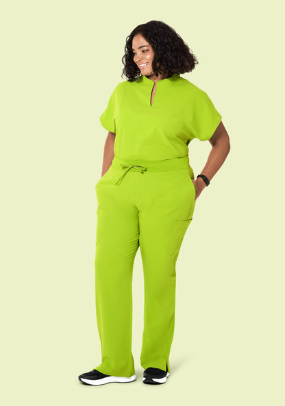 Mandarin Dolman Top Apple Green