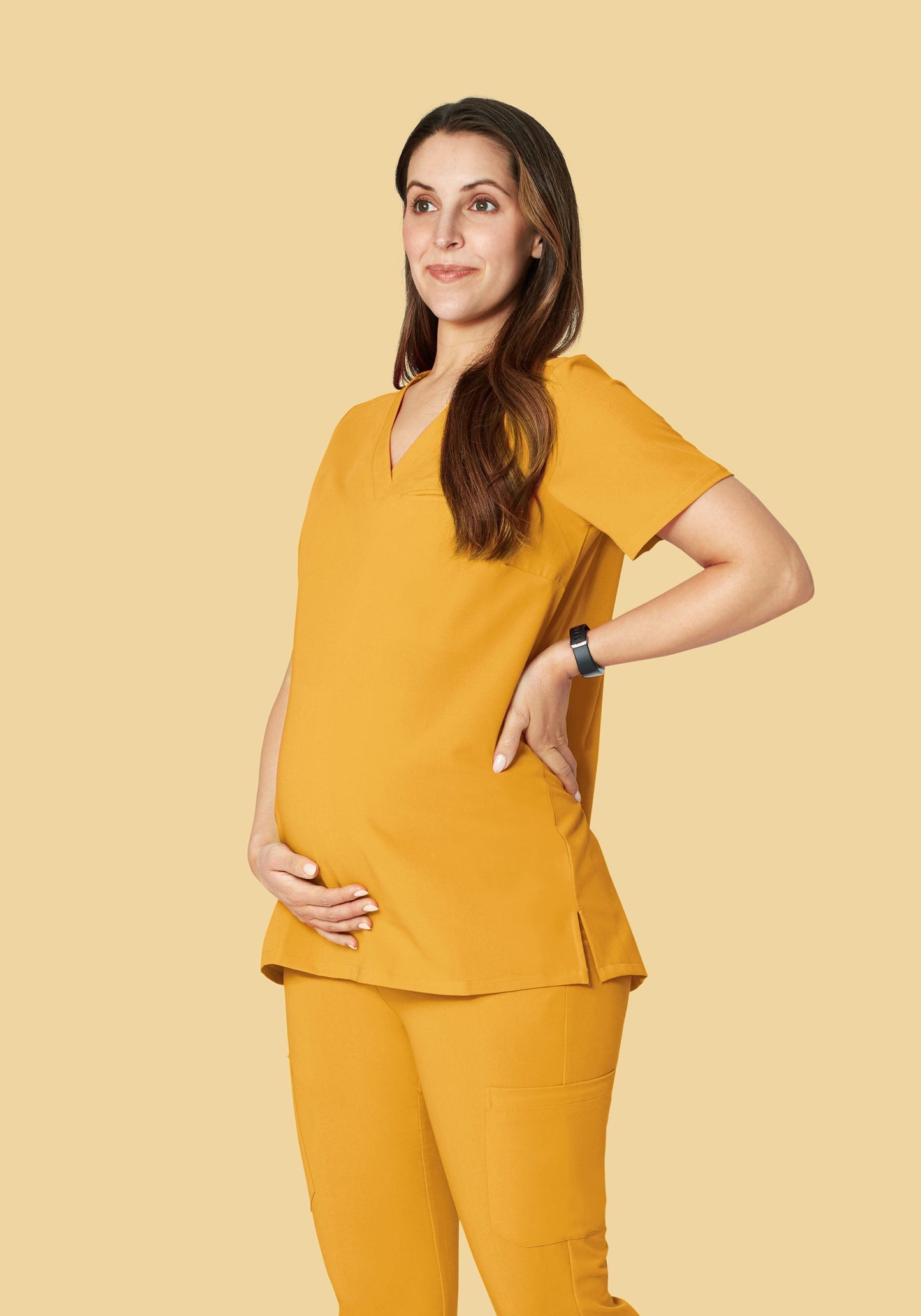 Maternity One Pocket Top Honey