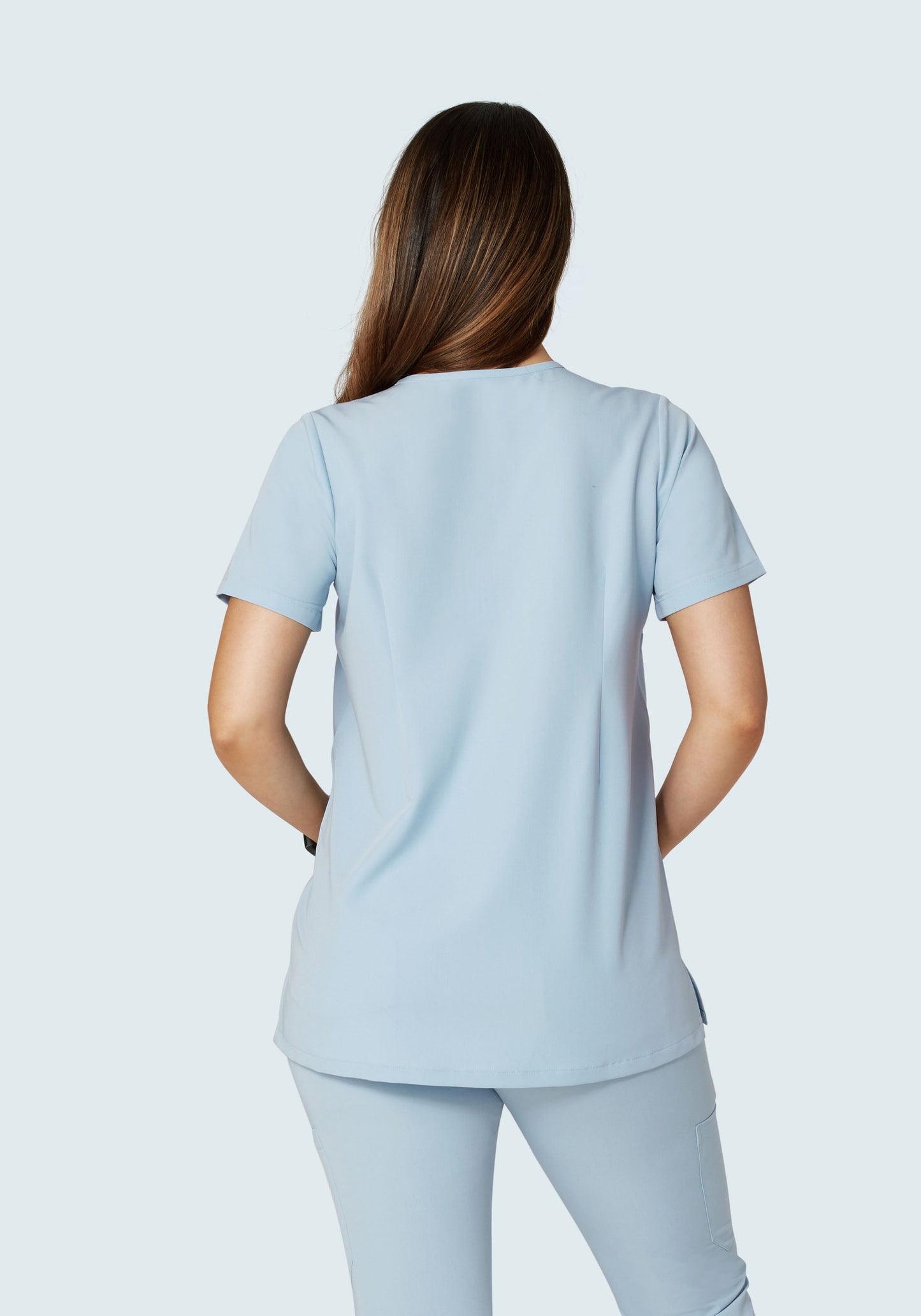 Maternity One Pocket Top Powder Blue
