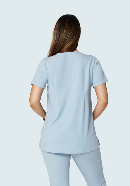 Maternity One Pocket Top Powder Blue