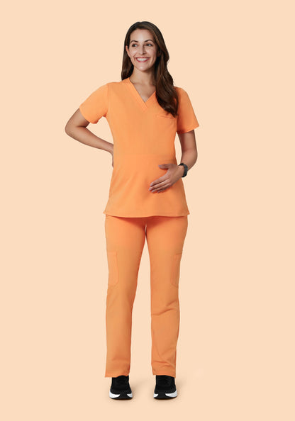Maternity One Pocket Top Cantaloupe