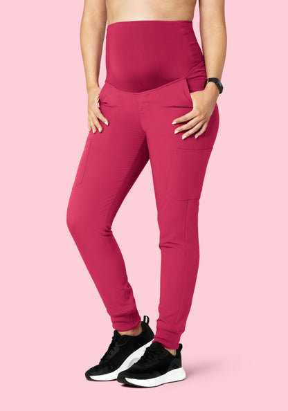 Maternity Joggers Deep Magenta