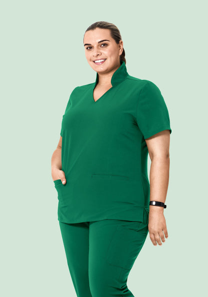 Multi Wear Collar Top Envy Green
