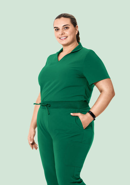 Multi Wear Collar Top Envy Green