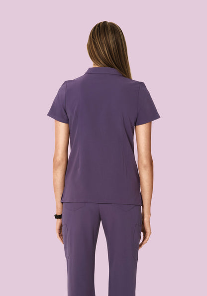 Multi Wear Collar Top Deep Dewberry