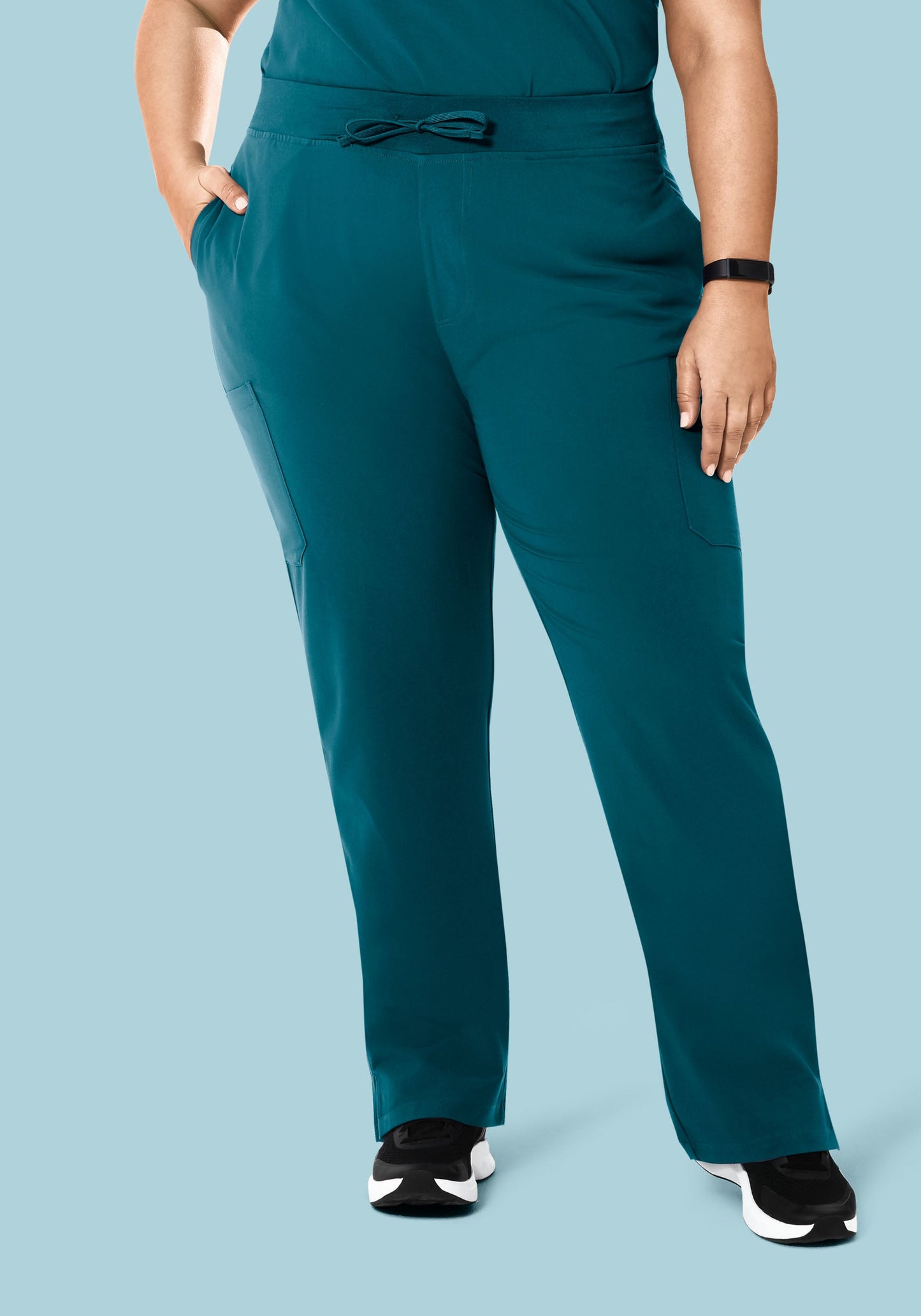 High Waisted Cargos Caribbean Blue