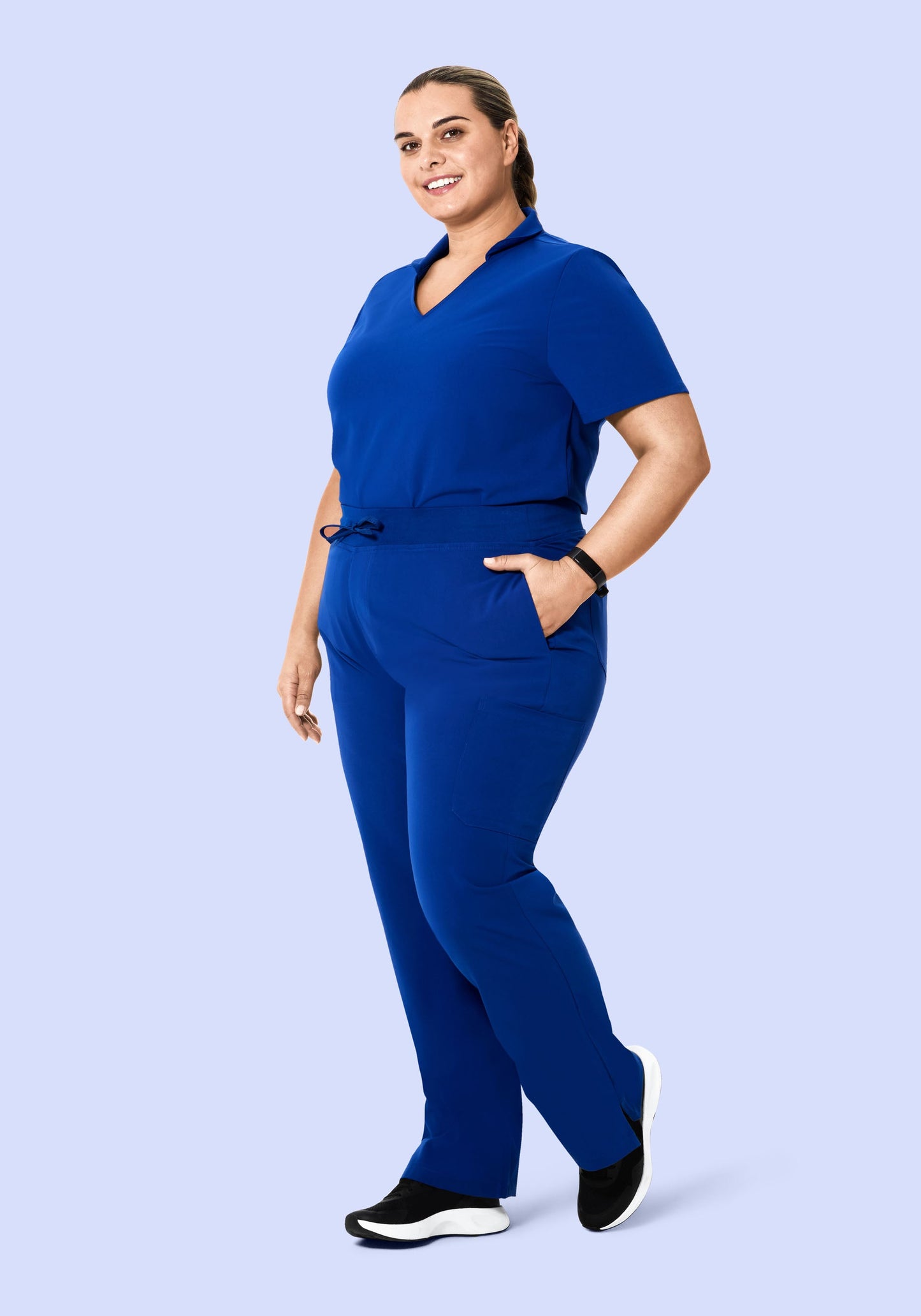 High Waisted Cargos Galaxy Blue