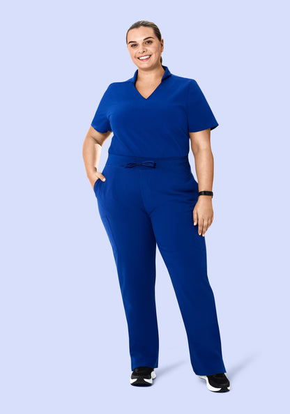 High Waisted Cargos Galaxy Blue