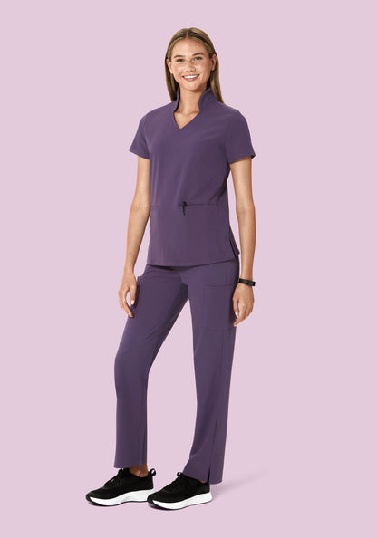 High Waisted Cargos Deep Dewberry