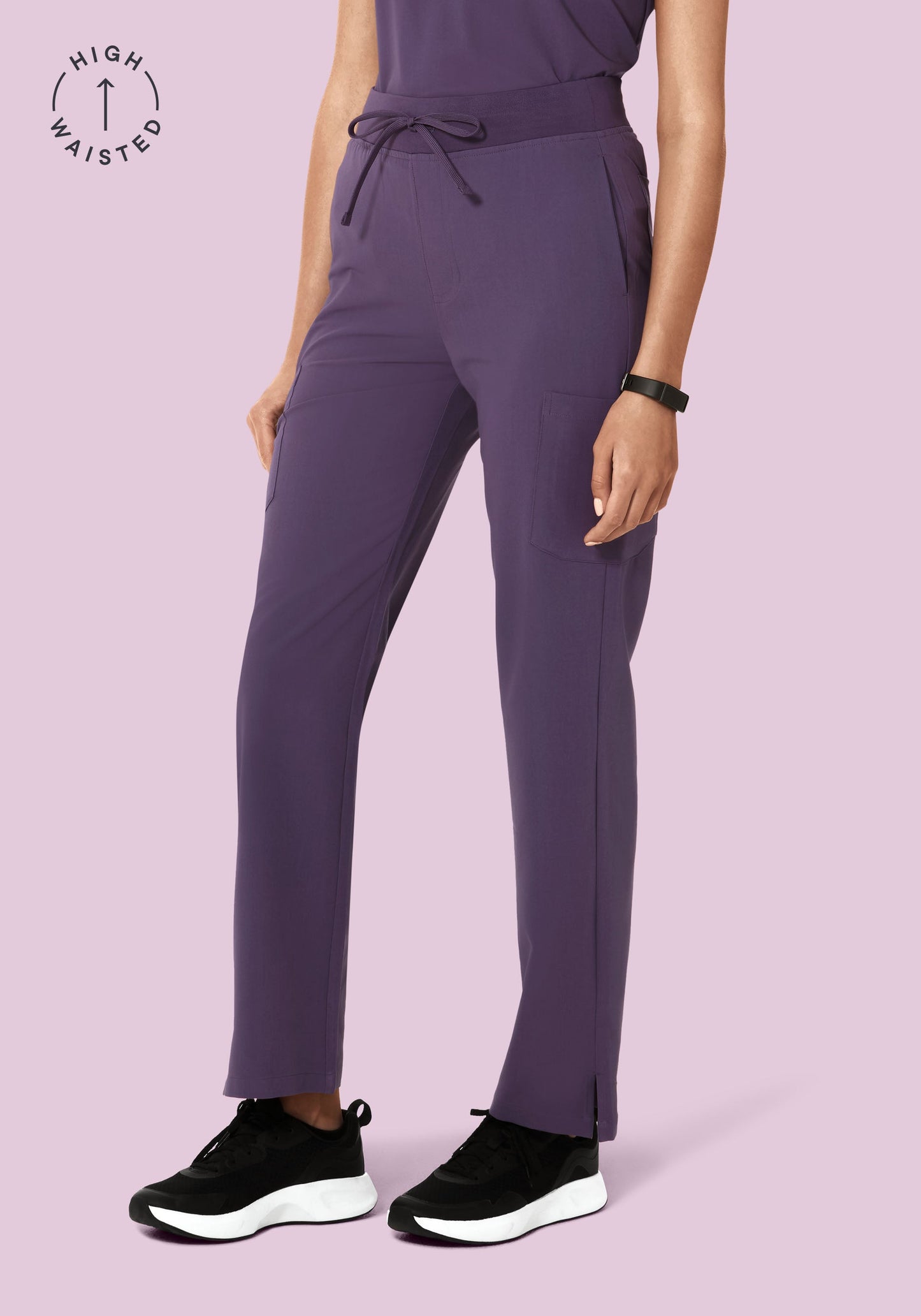 High Waisted Cargos Deep Dewberry