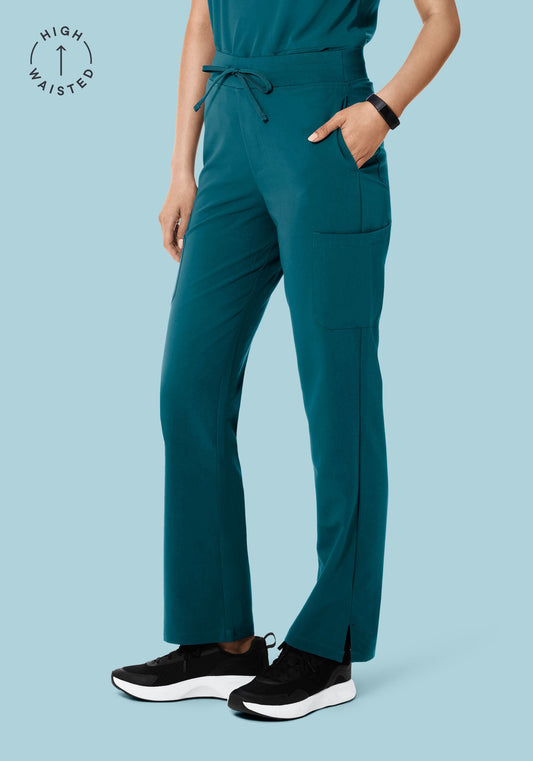 High Waisted Cargos Caribbean Blue