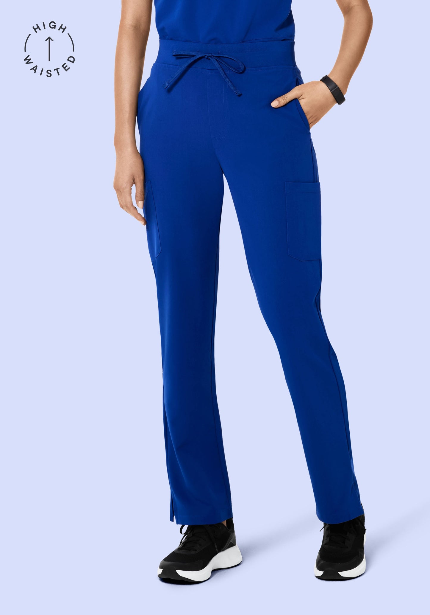 High Waisted Cargos Galaxy Blue