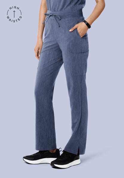 High Waisted Cargos Heather Denim