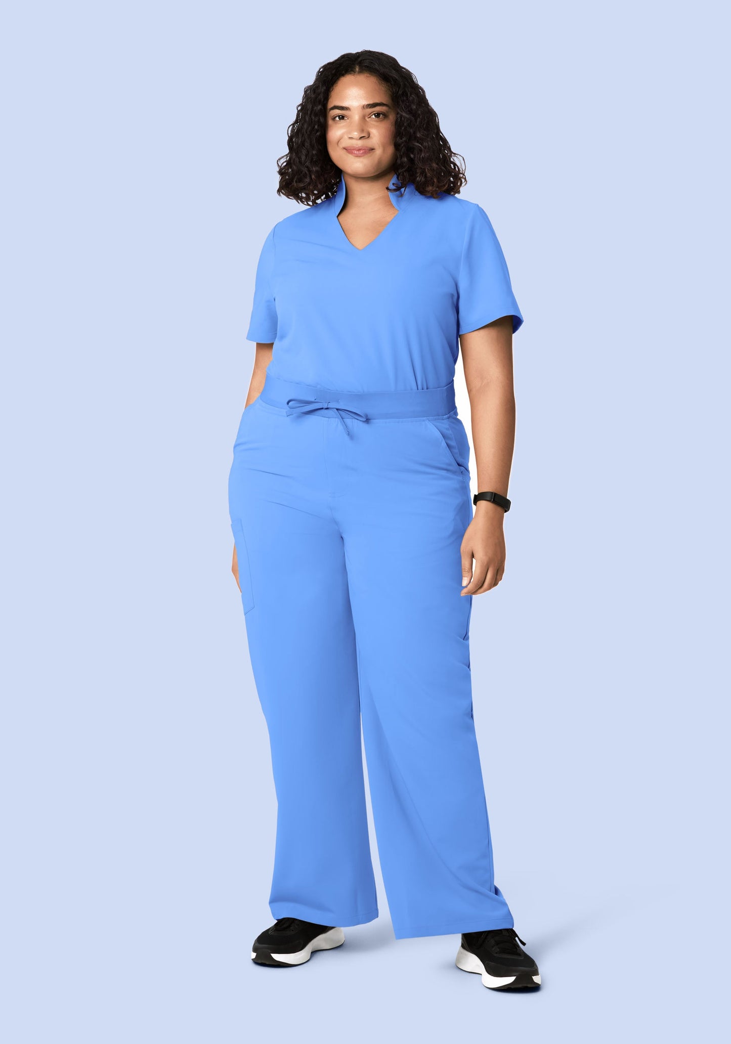 High Waisted Wide Leg Ceil Blue