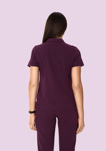 Multi Wear Collar Top Açaí