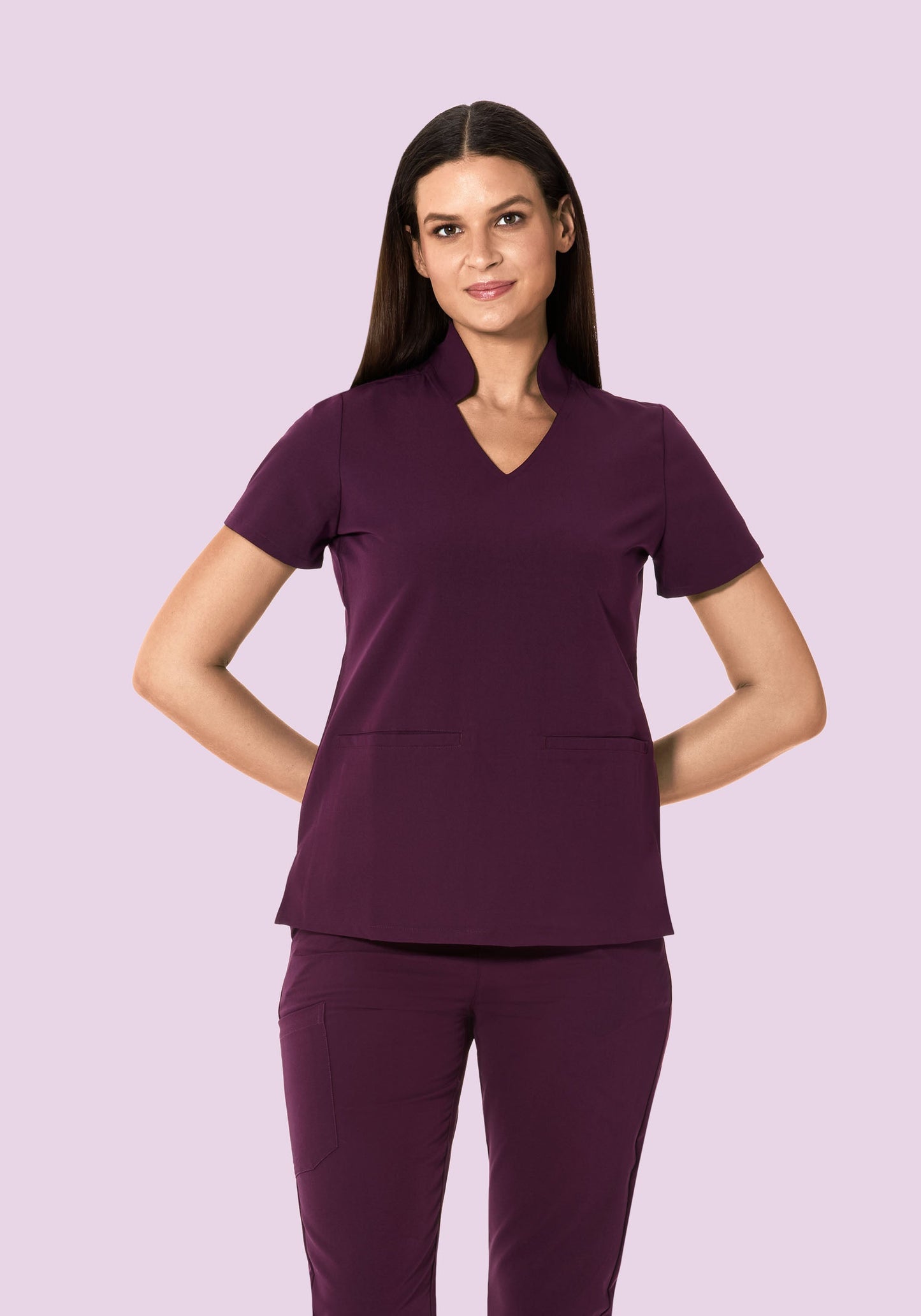 Multi Wear Collar Top Açaí