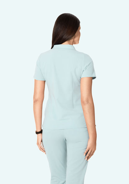 Multi Wear Collar Top Sky
