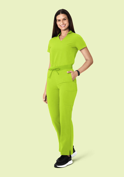Multi Wear Collar Top Apple Green