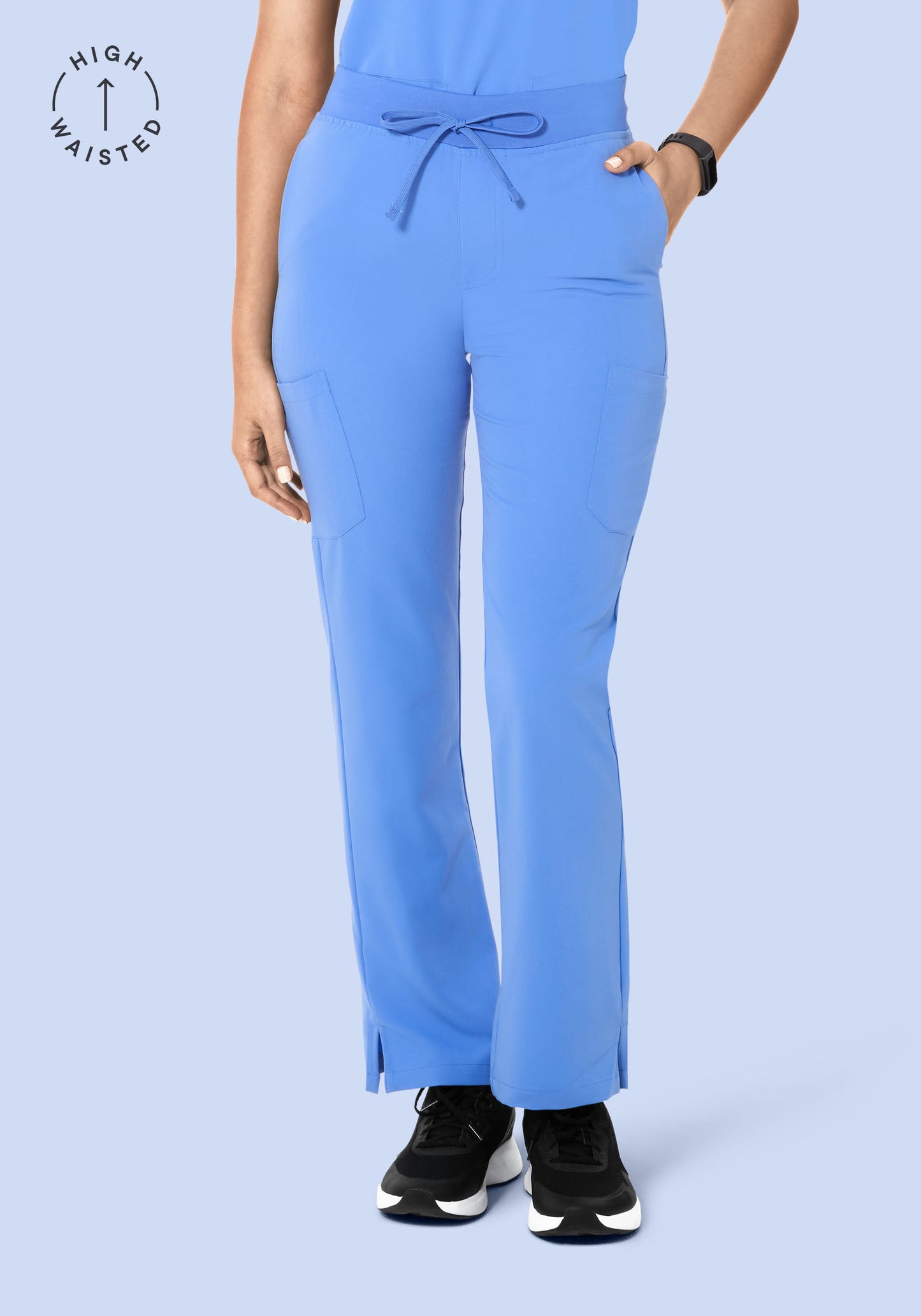 High Waisted Cargos Ceil Blue