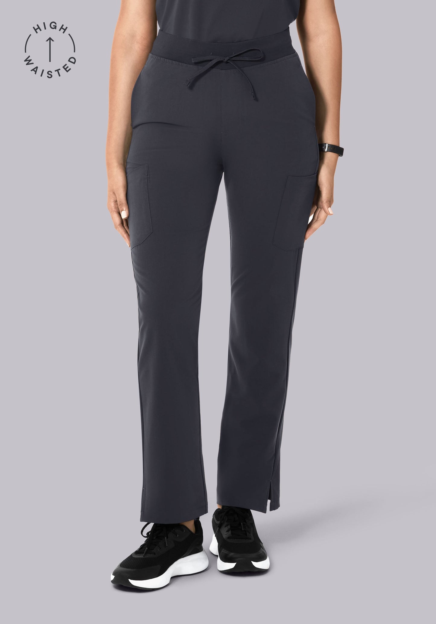 High Waisted Cargos Pewter