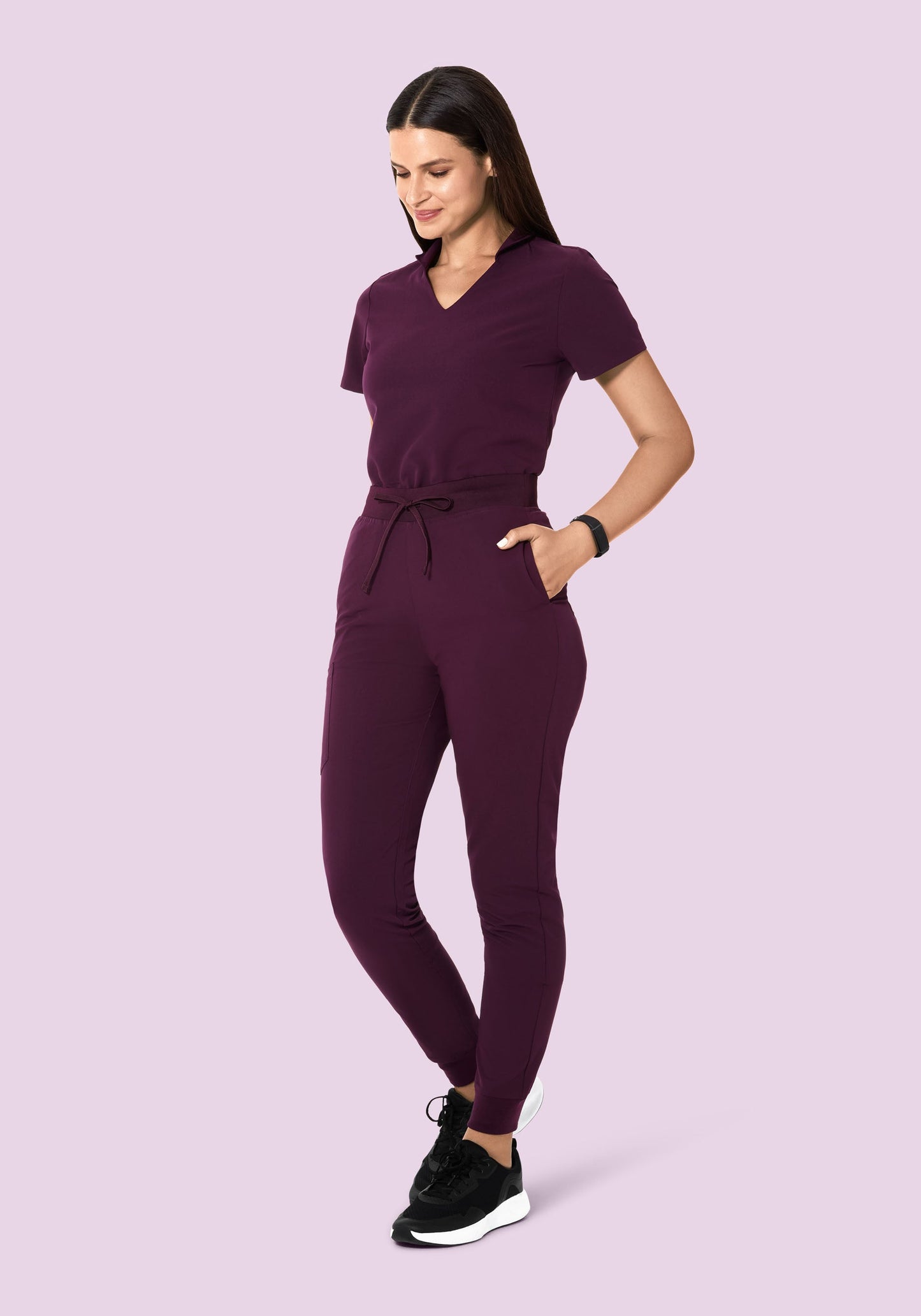 Multi Wear Collar Top Açaí