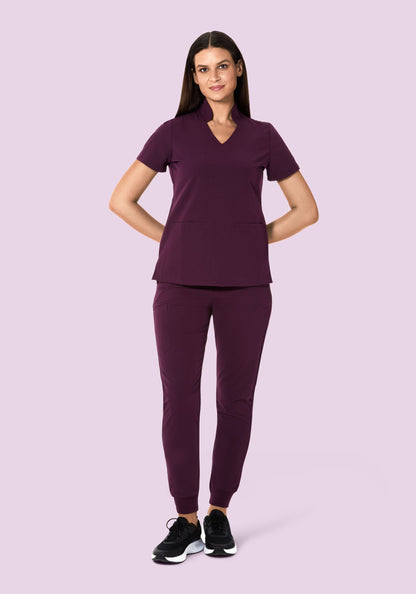 Multi Wear Collar Top Açaí