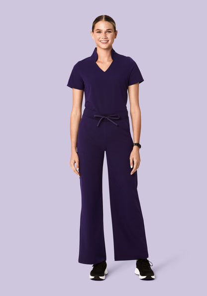 Multi Wear Collar Top Eggplant