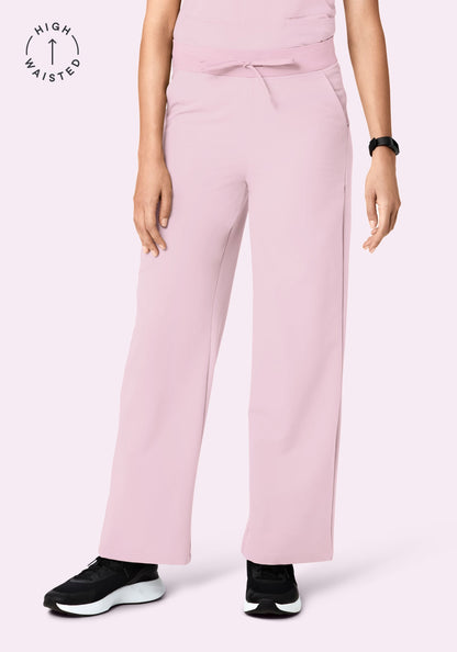 High Waisted Wide Leg Blush Blossom