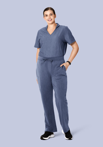 High Waisted Cargos Heather Denim