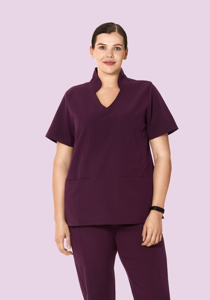 Multi Wear Collar Top Açaí