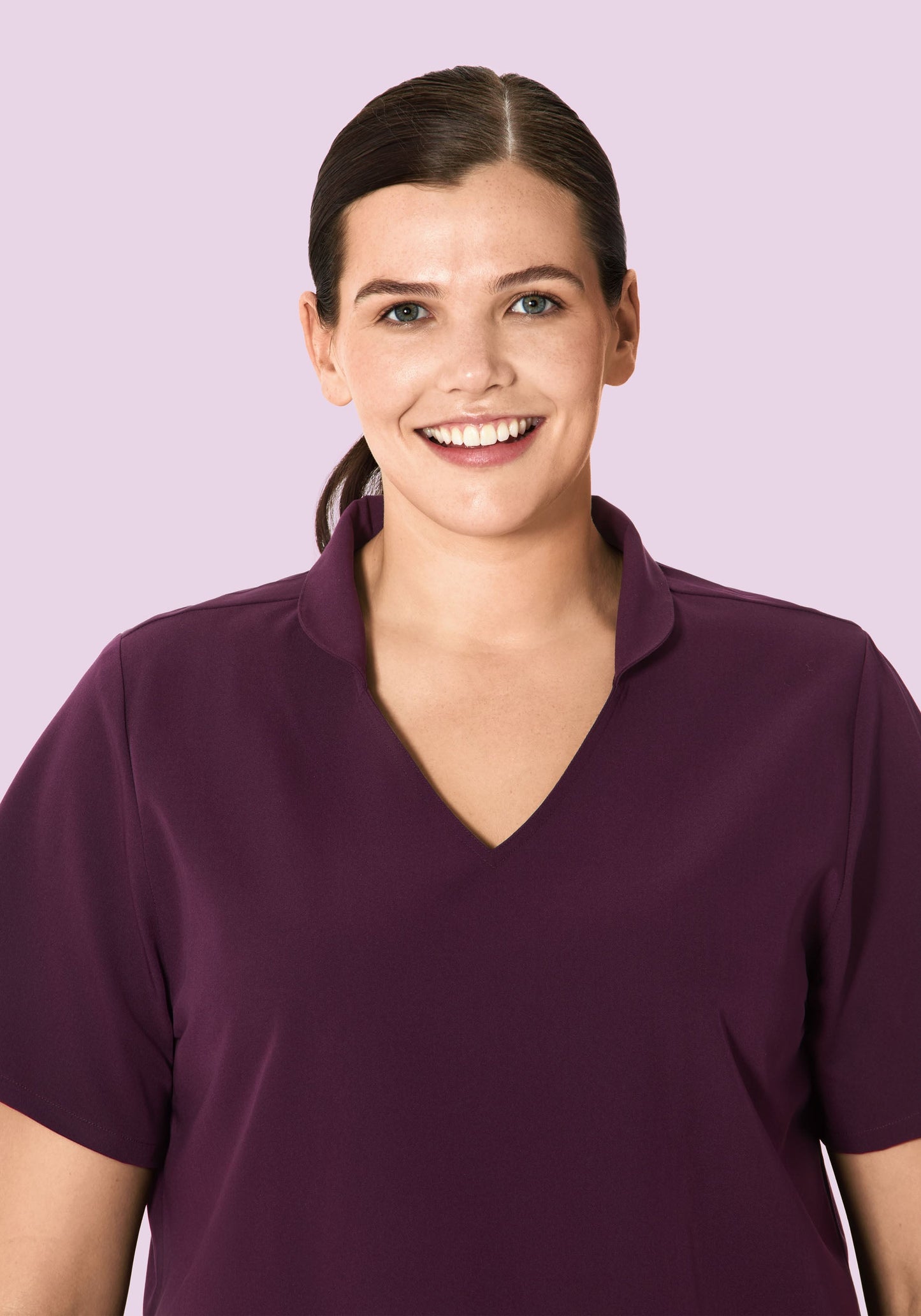 Multi Wear Collar Top Açaí