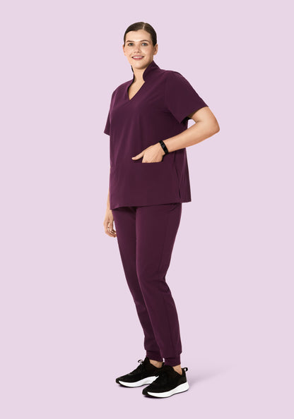 Multi Wear Collar Top Açaí