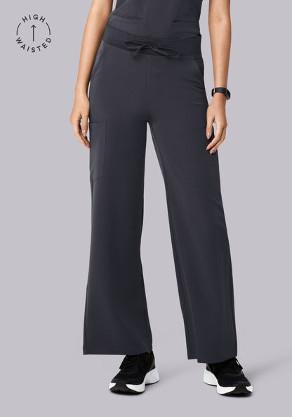 High Waisted Wide Leg Pewter